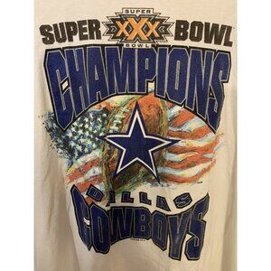 Vtg 1996 Super Bowl XXX Champions Cowboys NFL Starter Men’s‎ Sz L T Shirt